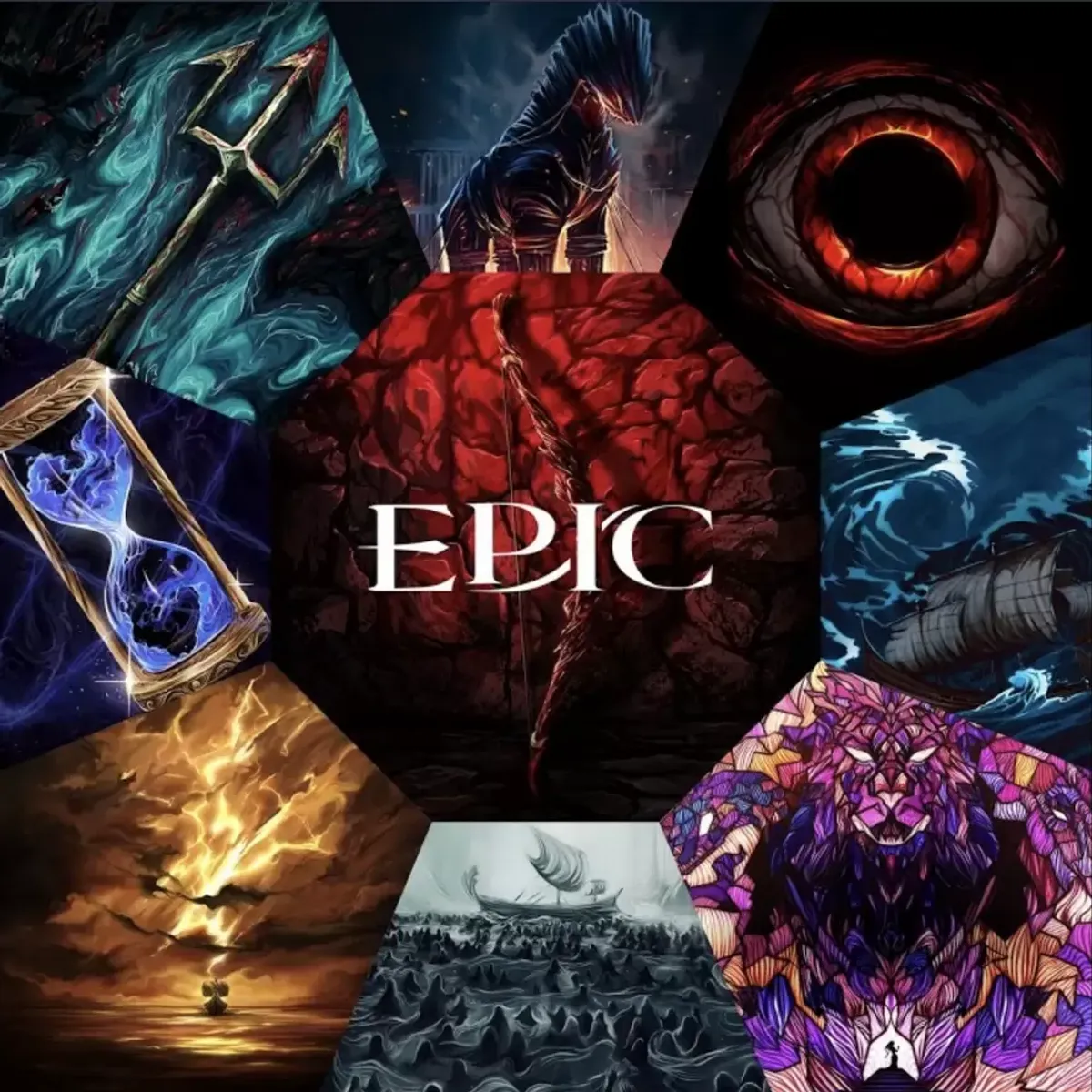 epic the musical album cover featuring all 9 sagas