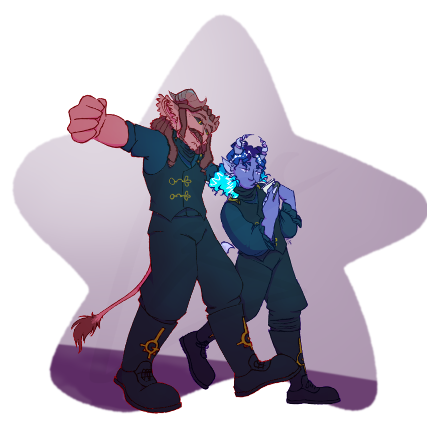 work of nameless ghouls swiss and aurora walking side by side